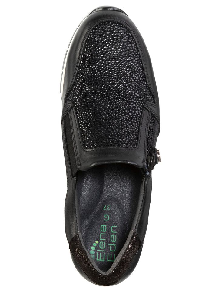 ELENA EDEN pantoffels van nappaleer ZWART