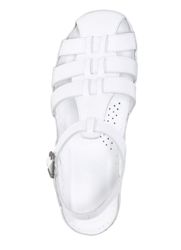 Gemini sandaal met bandjes van zacht rundnappaleer WIT