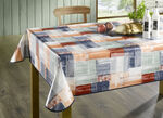 Tafelkleed van tafelzeil met patchworklook 