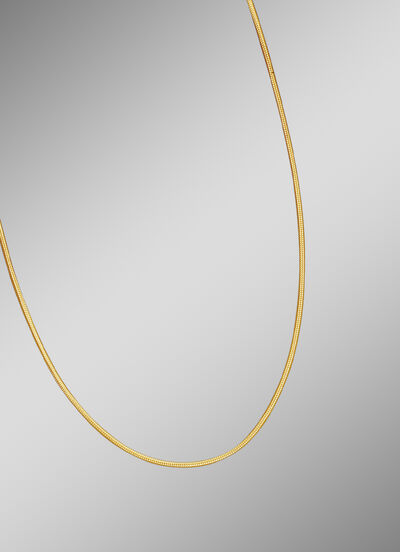 Vergulde zilveren slangenketting 