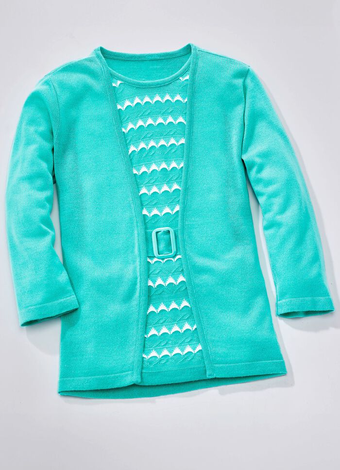 Trui in twinset-look 