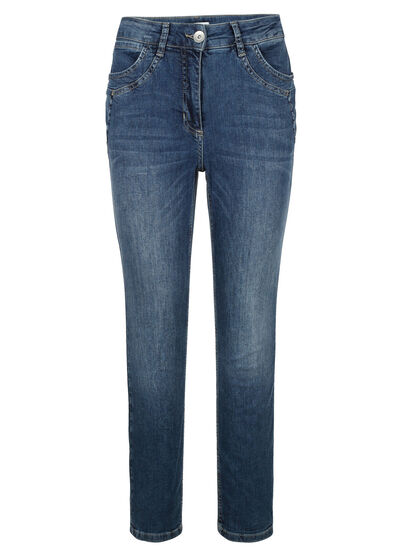 Jeans met een trendy wassing 