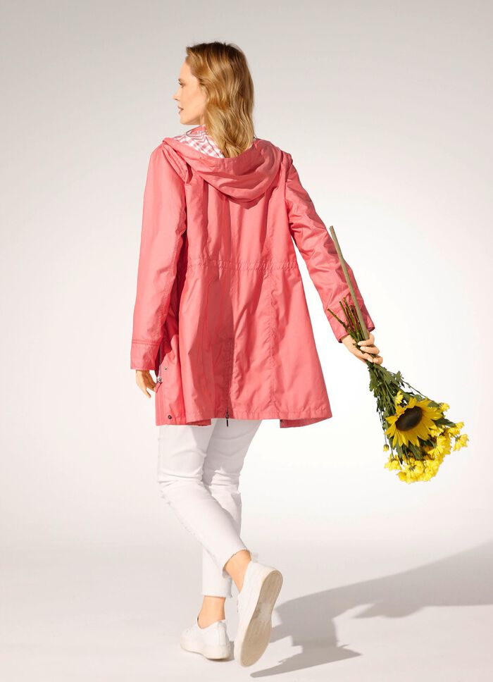 Lange jas met afneembare capuchon 