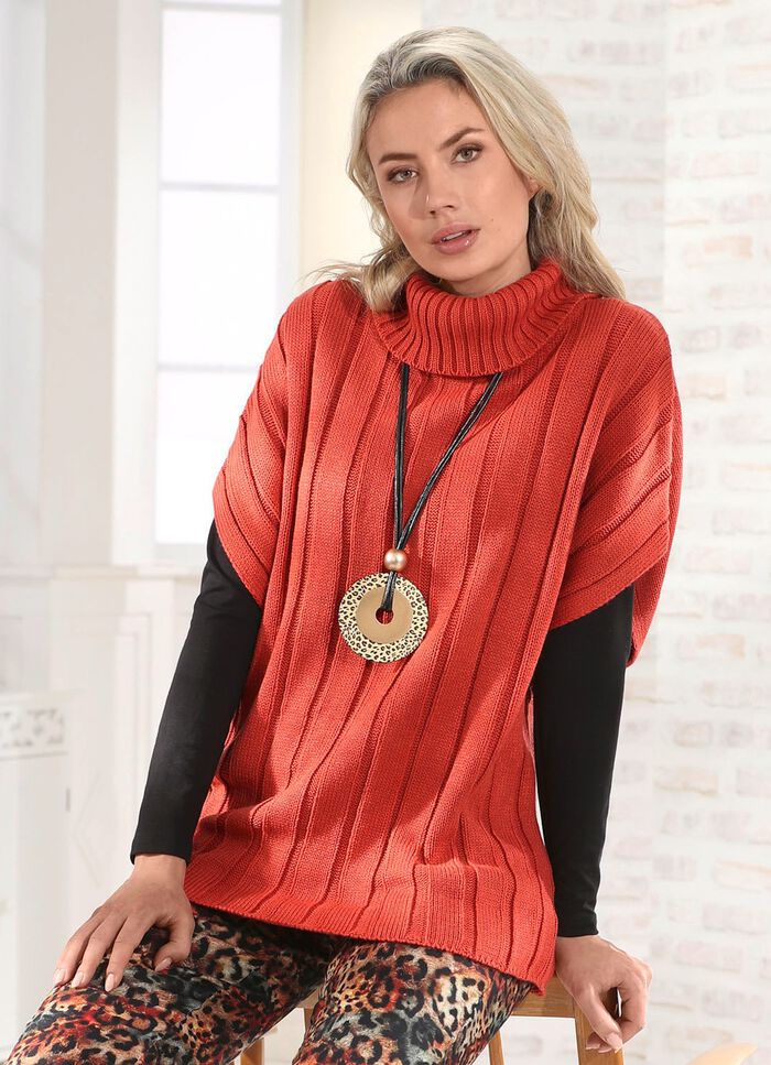 Pullovervest met een stretchy look 