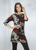 Lang shirt met all-over print 