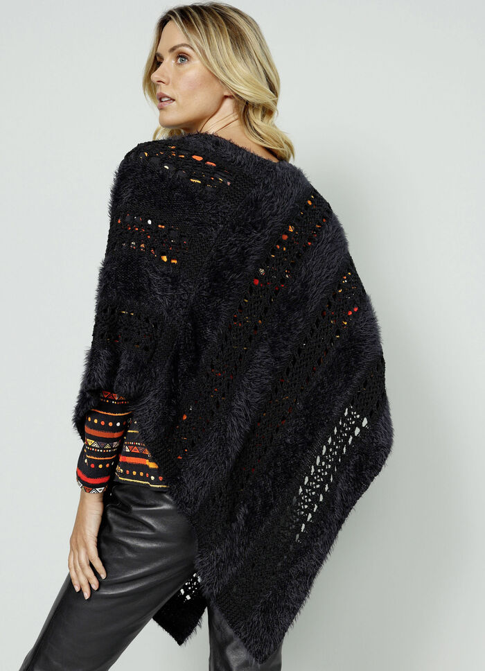 Poncho van garenmix 