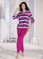 Pyjama met manchetten en knoopsluiting 