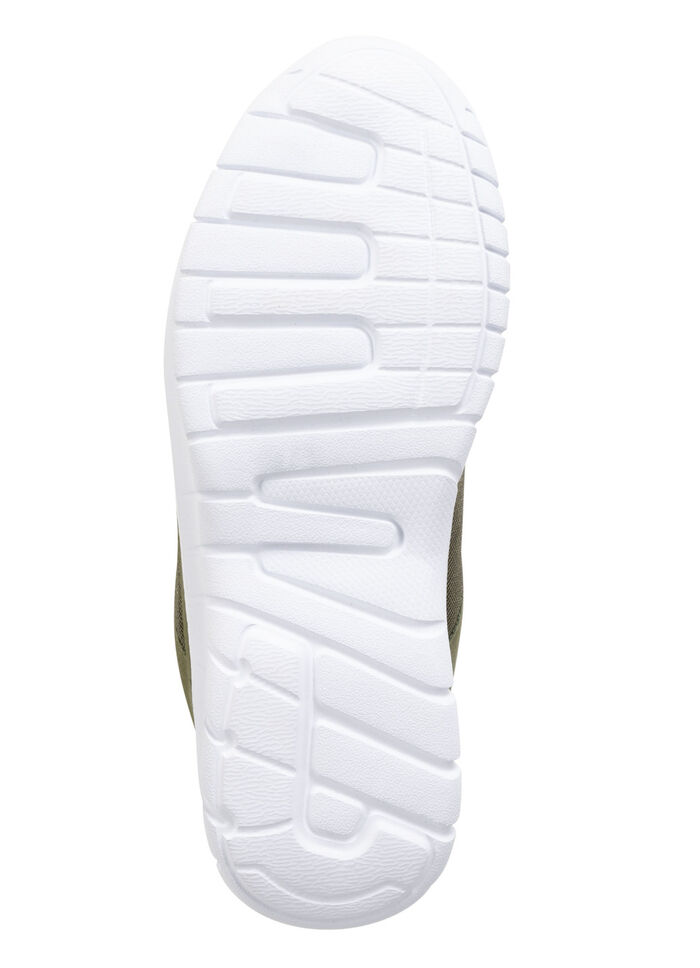 Sneakers met veters gemaakt van synthetisch en zacht textielmateriaal OLIJFGROEN