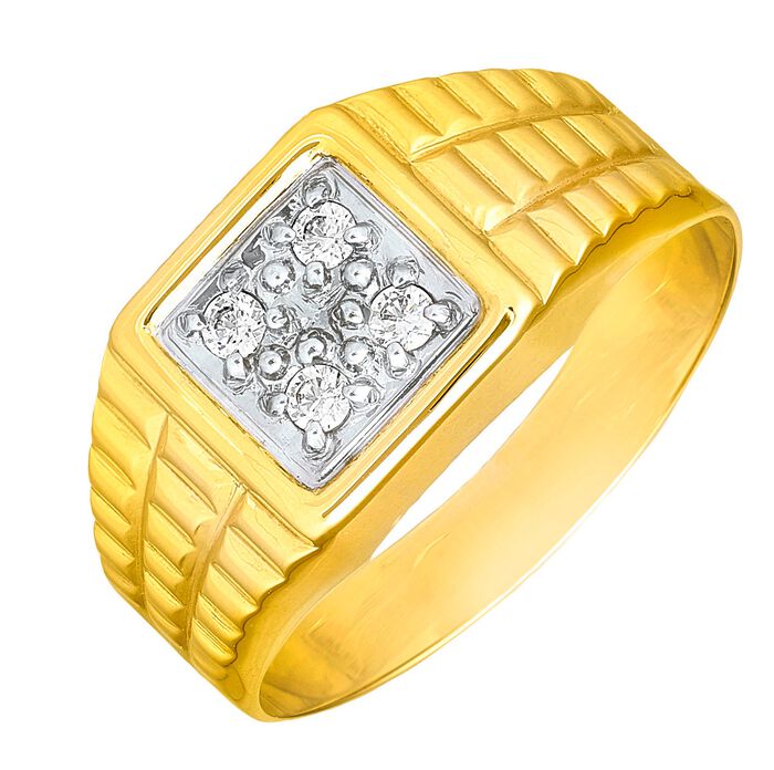 Chique herenring van goud 