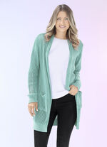 Lang vest in stretchy gestreepte look MUNT