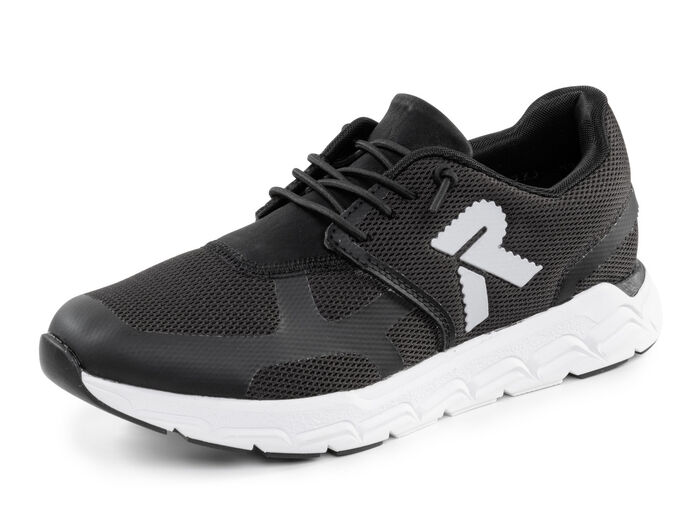 Rieker sneaker gemaakt van gedeeltelijk gecoat mesh-materiaal SCHWARZ