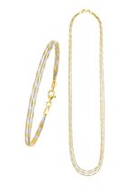 Elegante sieradenset in bicolor, 2 stuks 