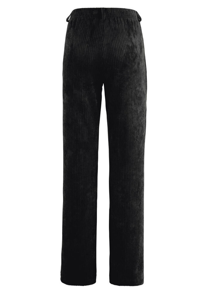 Broek in modieuze breedte ZWART