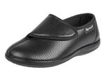 Aerosoft Flex damesschoen met klittenband in de breedte H voor sterke voeten ZWART