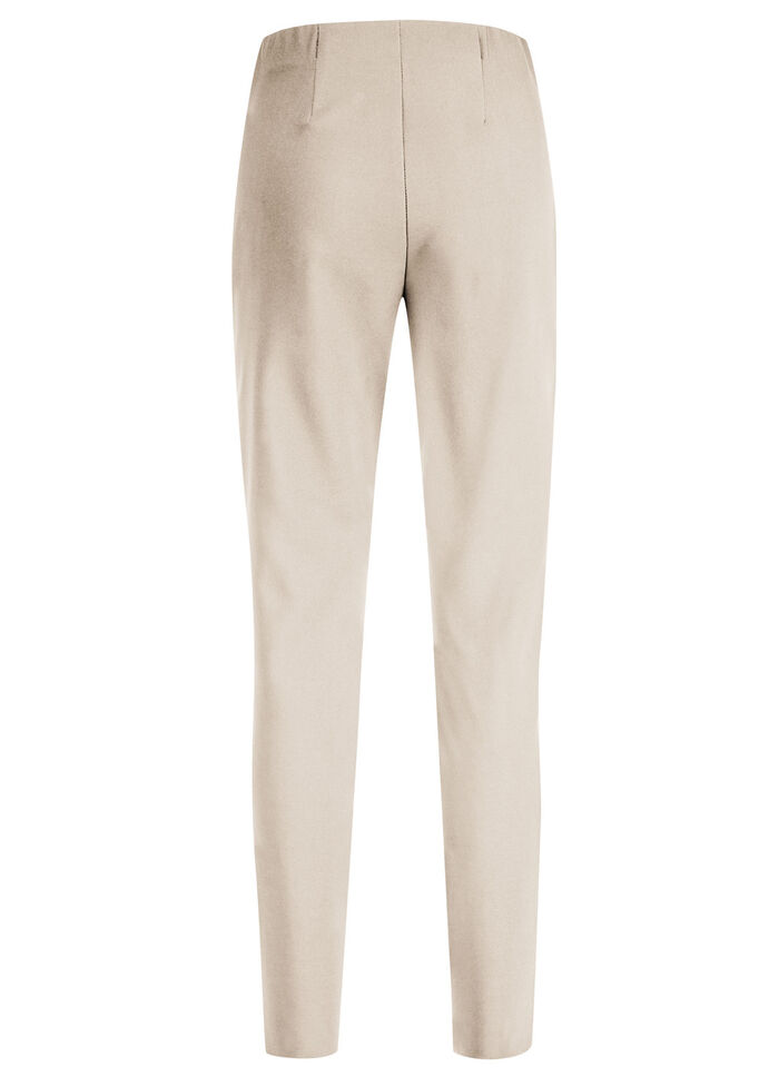 Broek met een getailleerde tailleband BEIGE
