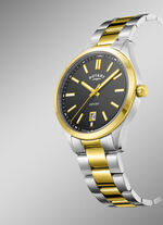 Roterend quartz herenhorloge met roestvrijstalen bandkast 