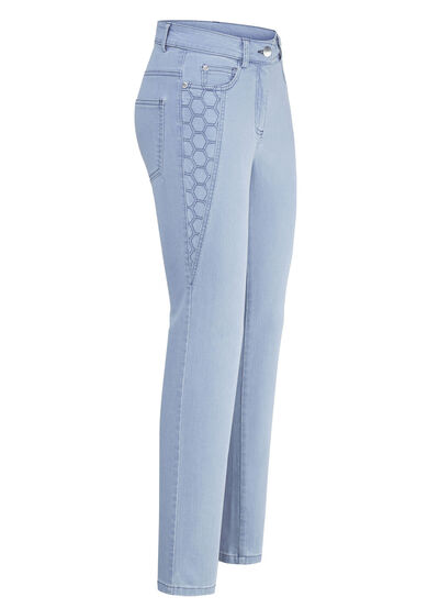Jeans met mooie borduursels 