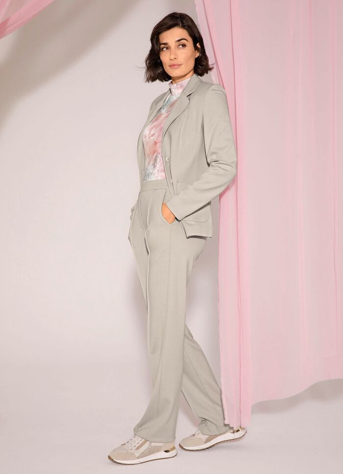 Broek met geperste vouwen 