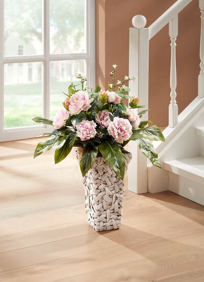 Boerderijrozen in een pot 