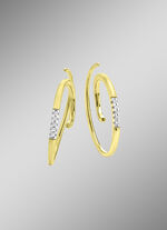 Modern ontwerp: Oorhaken met 10 diamanten 