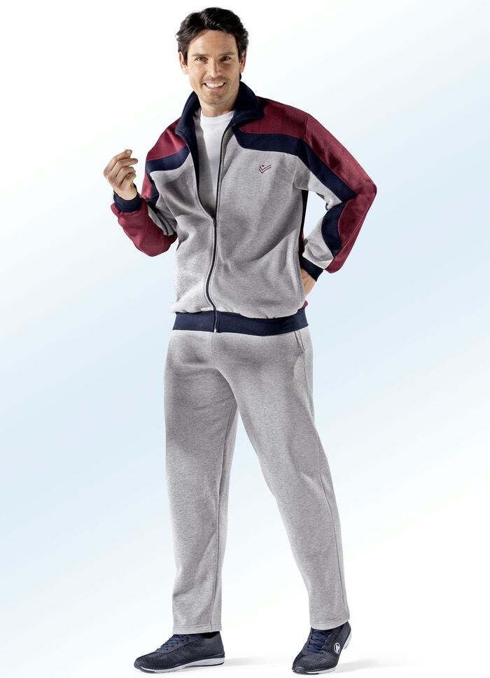 Vrijetijdspak met twee broeken GRIJS GEM&Ecirc;LEERD-MARINE-BORDEAUX