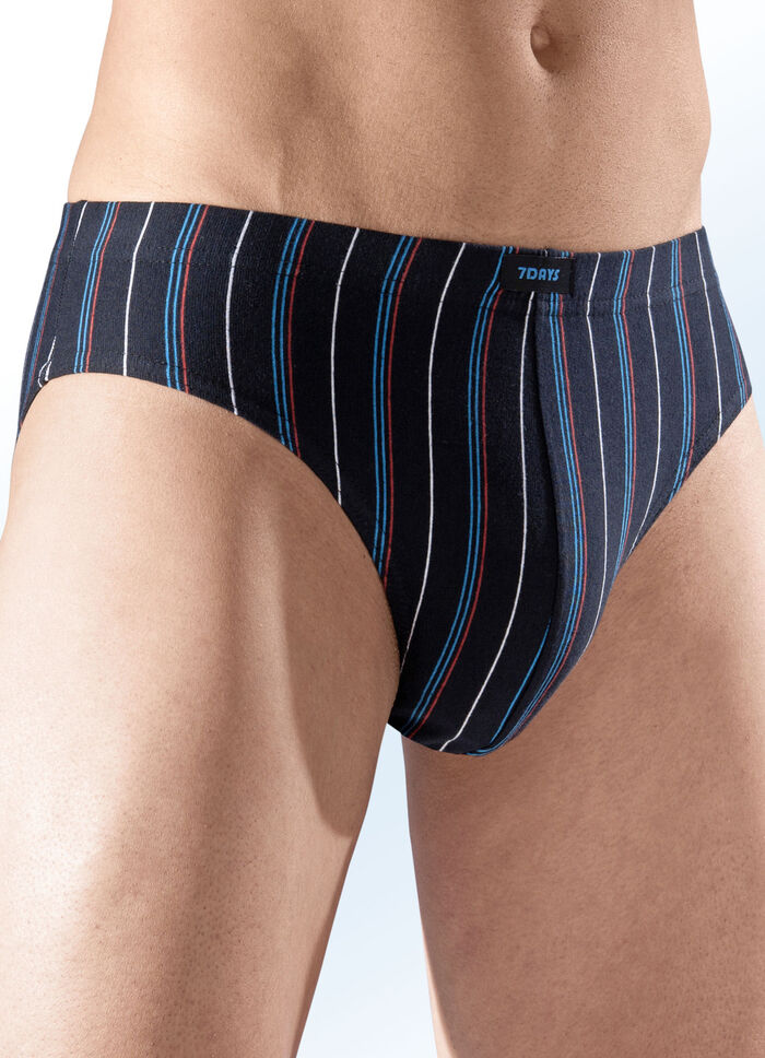 Set van zes slips met een gestreept dessin 