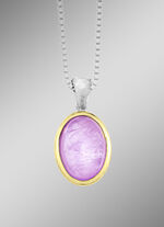 Bicolor hanger met melkachtige kunziet 