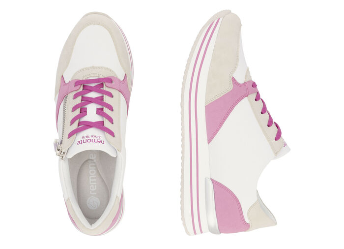 Remonte veterschoenen gemaakt van nappaleer CREME-BUNT