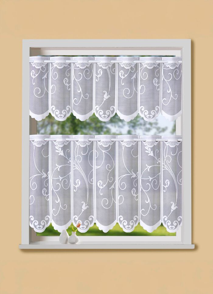 Kleine raamjaloezie&euml;n in jacquardkwaliteit 