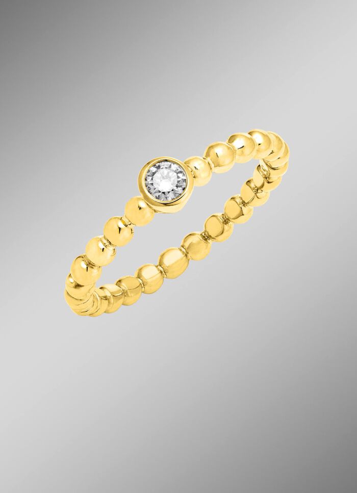 Tijdloze damesring van goud met diamant 