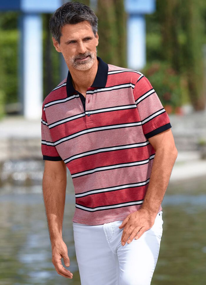 Poloshirt met gebreide kraag 