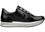 Remonte sneakers met effectieve vetersluiting ZWART