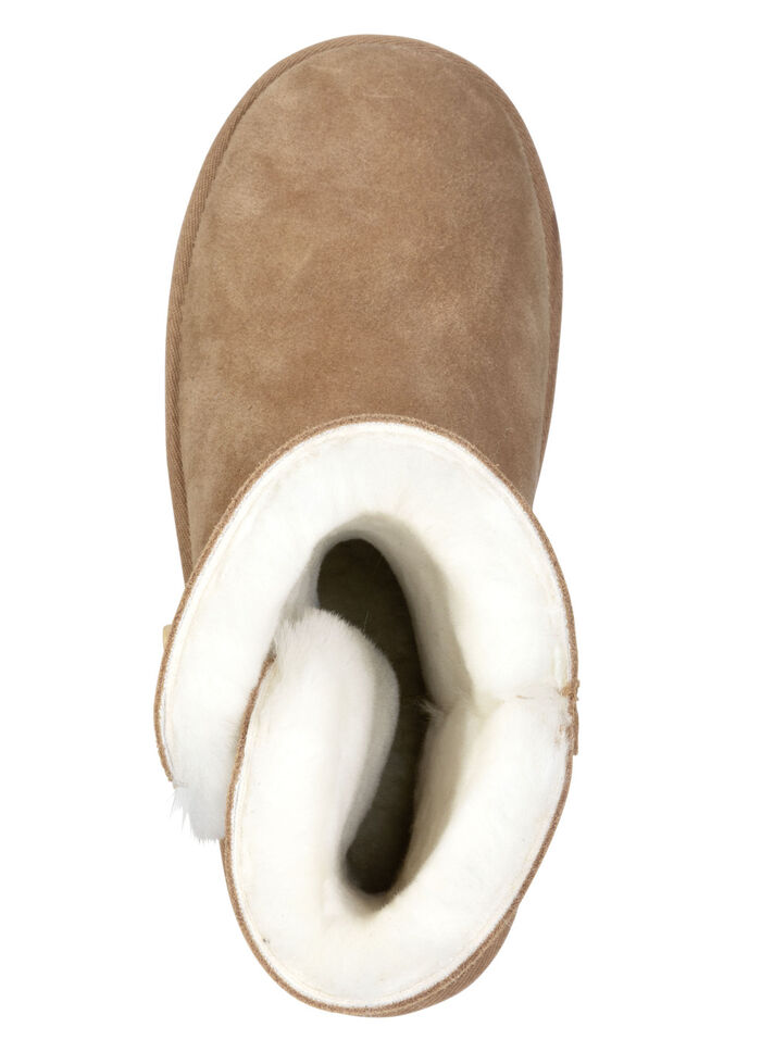 ELENA EDEN, gevoerde dameslaarzen, winterschoenen, met lamsvacht NATURBRAUN