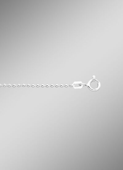 Zilveren bolletjesketting 