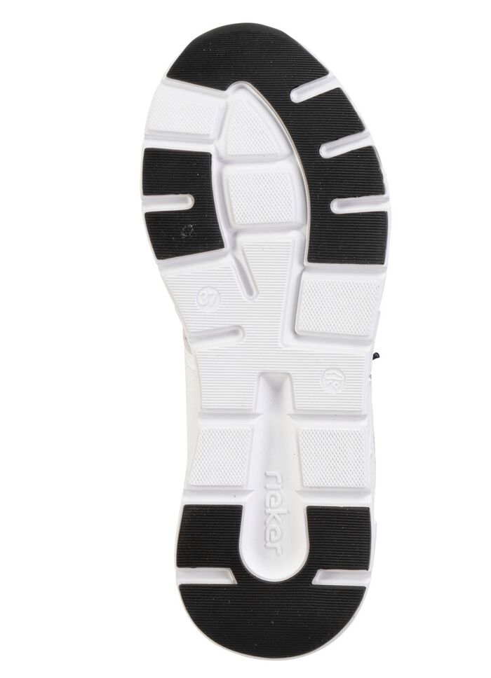 Rieker sneaker gemaakt van gedeeltelijk gecoat mesh-materiaal WIT