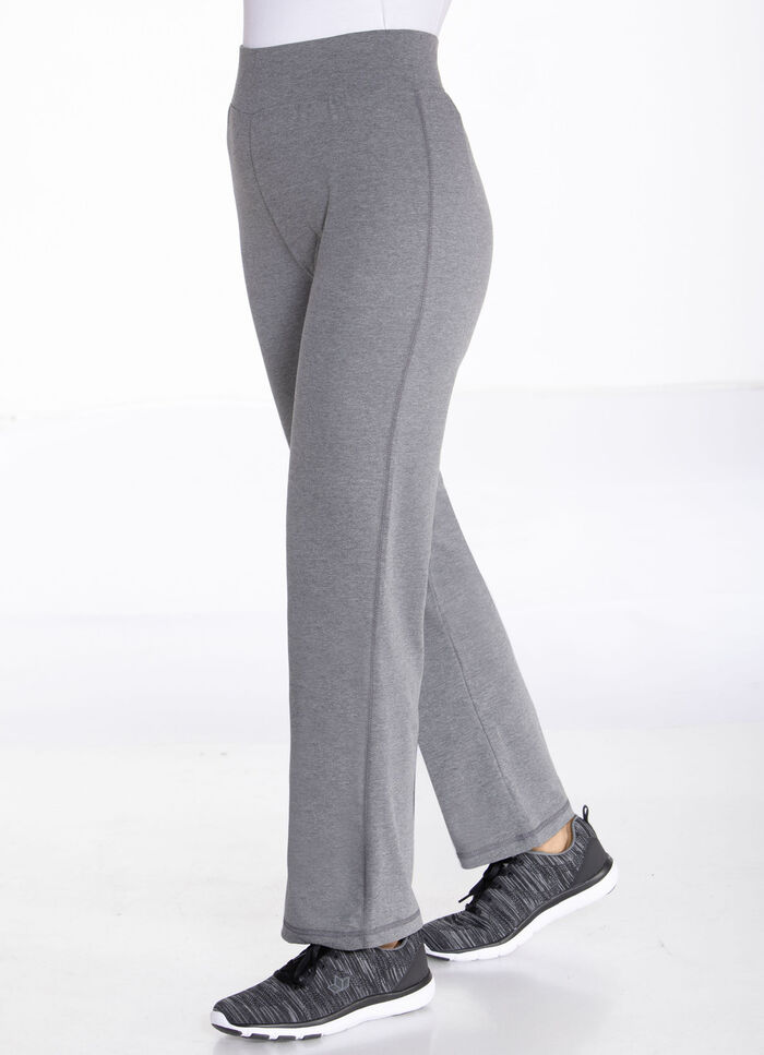 Jazzbroek met elastische tailleband DONKERGRIJS GEMÊLEERD