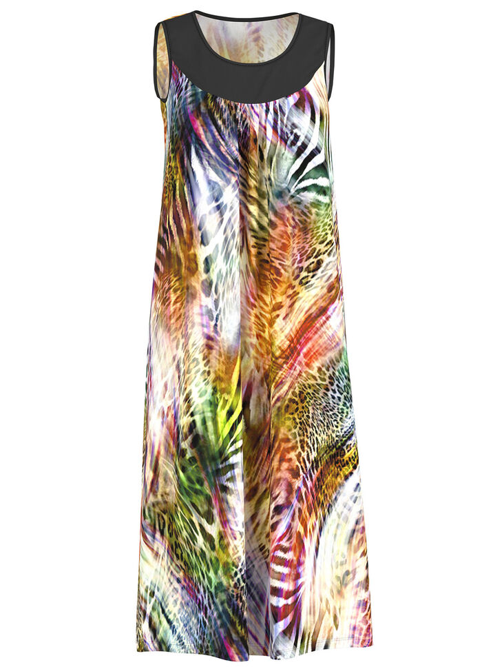 Klaus Models jurk met briljant printdesign, mouwloos 