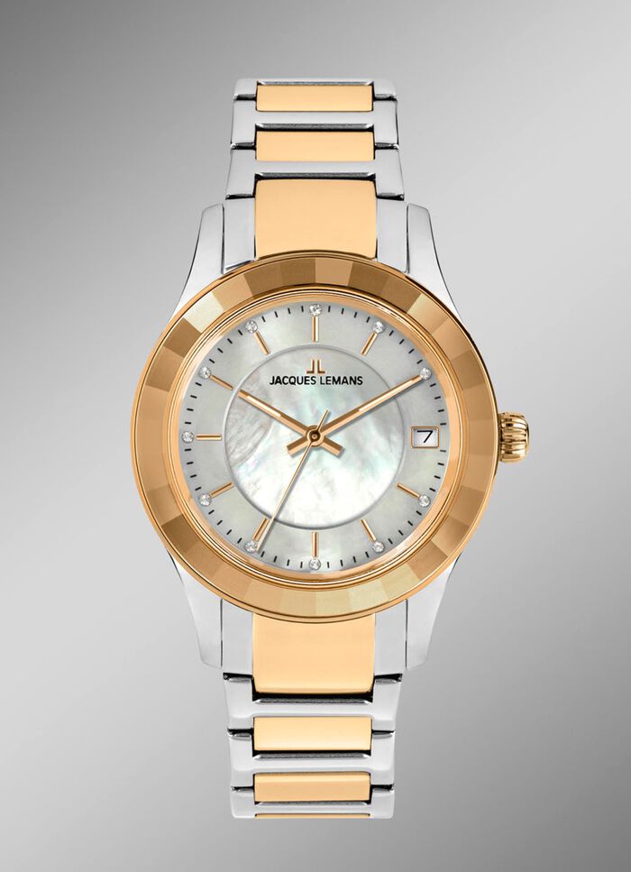 Jacques Lemans quartz dameshorloge - elegantie in tweekleurig 