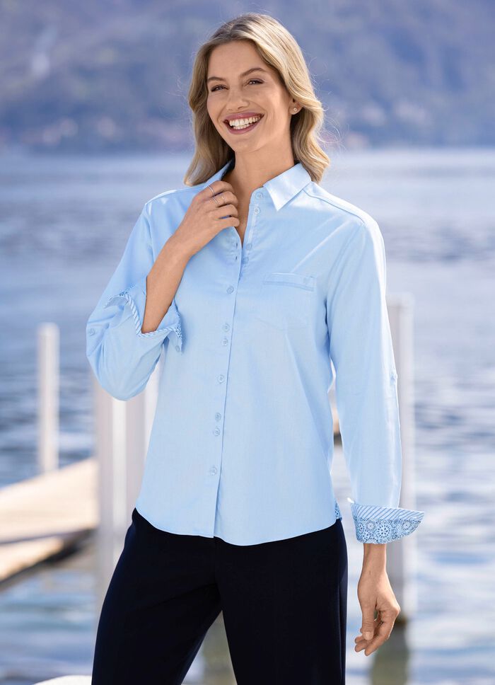 Blouse met overhemdkraag 
