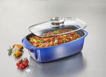 Extra hoge braadpan van gegoten aluminium van King met antiaanbaklaag BLAU