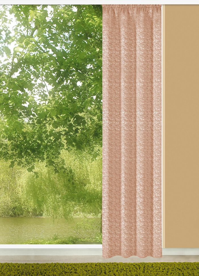 Overgordijn met universele railband BEIGE
