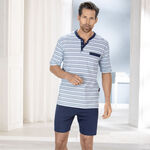 Set: pyjama + shorty met knoopsluiting 