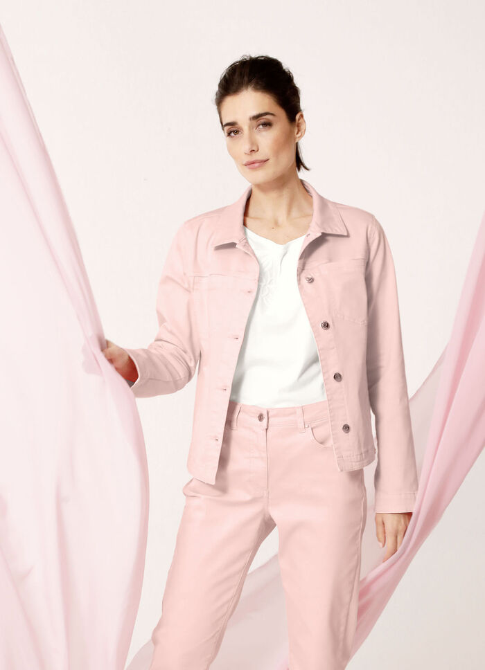Denim jack met stijlvolle naden 