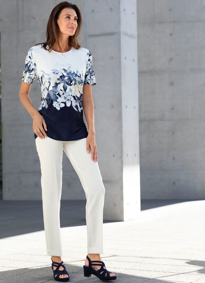 Stijlvol shirt met strass-letters 