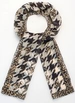 Sjaal met pied-de-poule-motief 