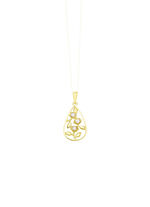 Elegante hanger in bloemmotief met zoetwaterparels 