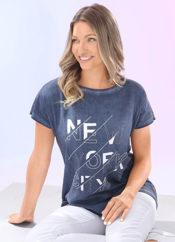 Shirt met individuele verftechniek 