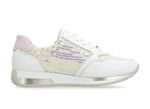 Sneakers van een interessante materiaalmix WIT-LICHT LILAC