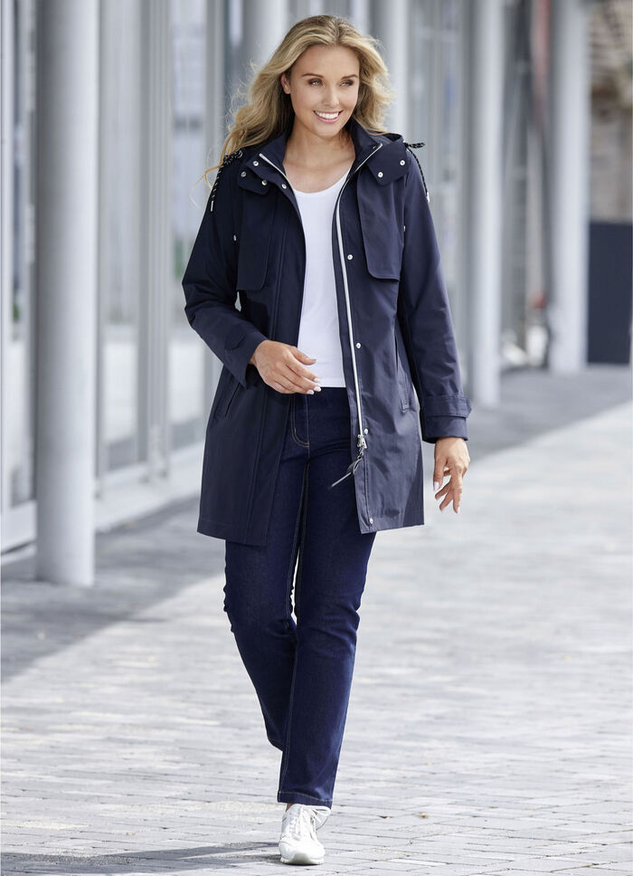 Functionele trenchcoat met riem 