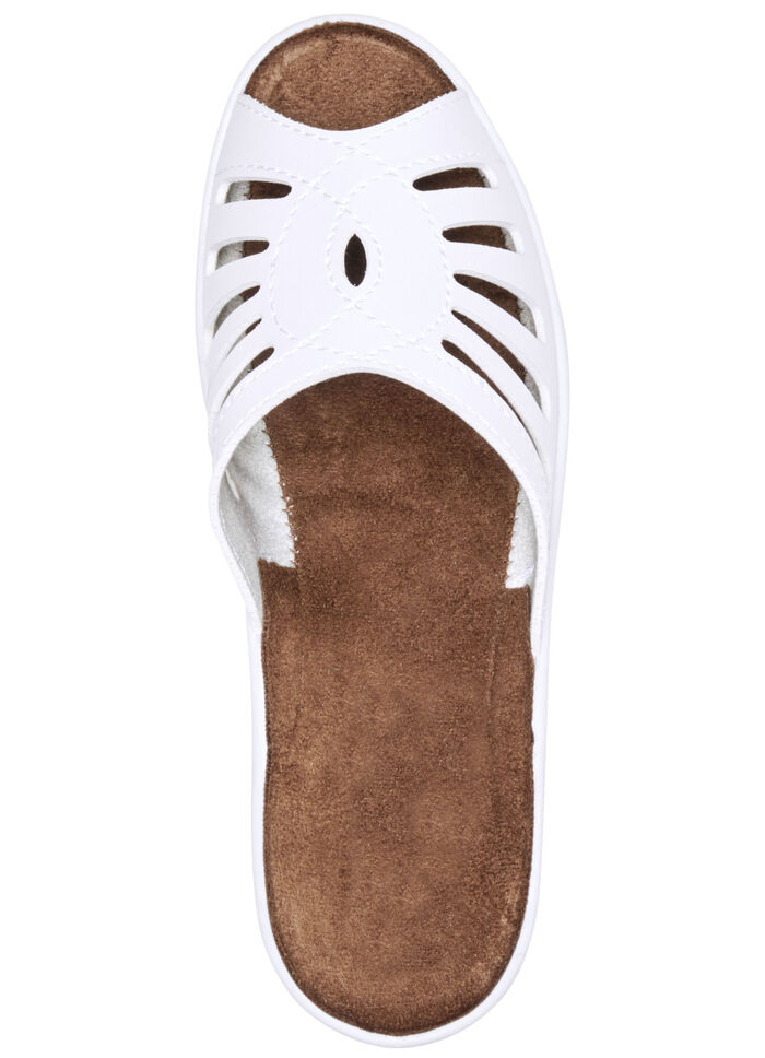 Muiltjes met decoratieve perforaties WIT